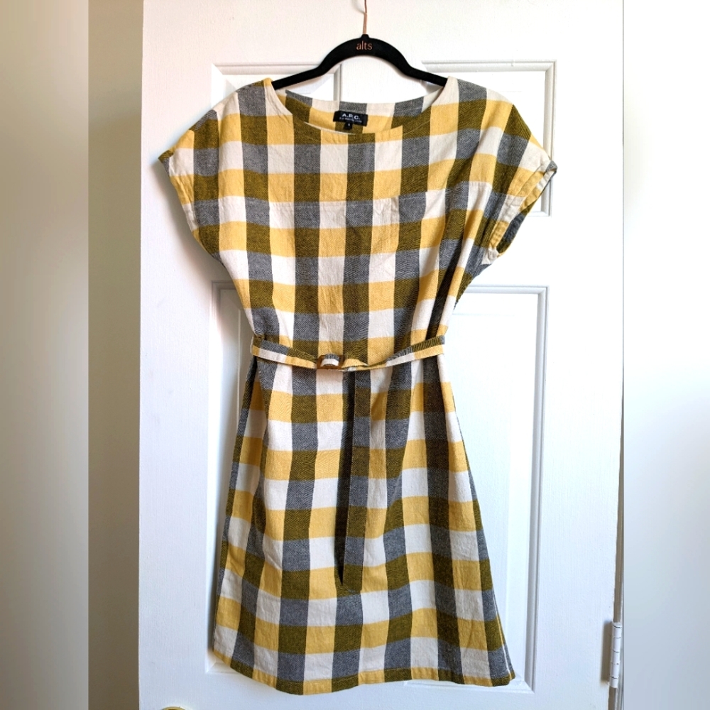 APC cotton shift mini dress size small